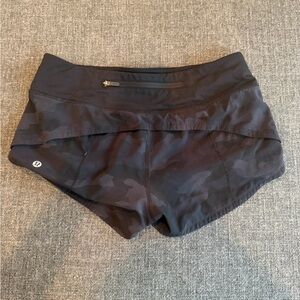 lululemon athletica Black Camo Athletic Shorts